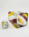 Extremely extremely rare antique Art Deco ruby & gold enamel glass decanter set by Karl Palda