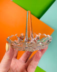 Antique dressing table crystal ring stacker