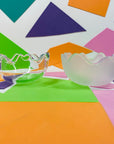 Vintage Holmegaard scallop rim glass bowl