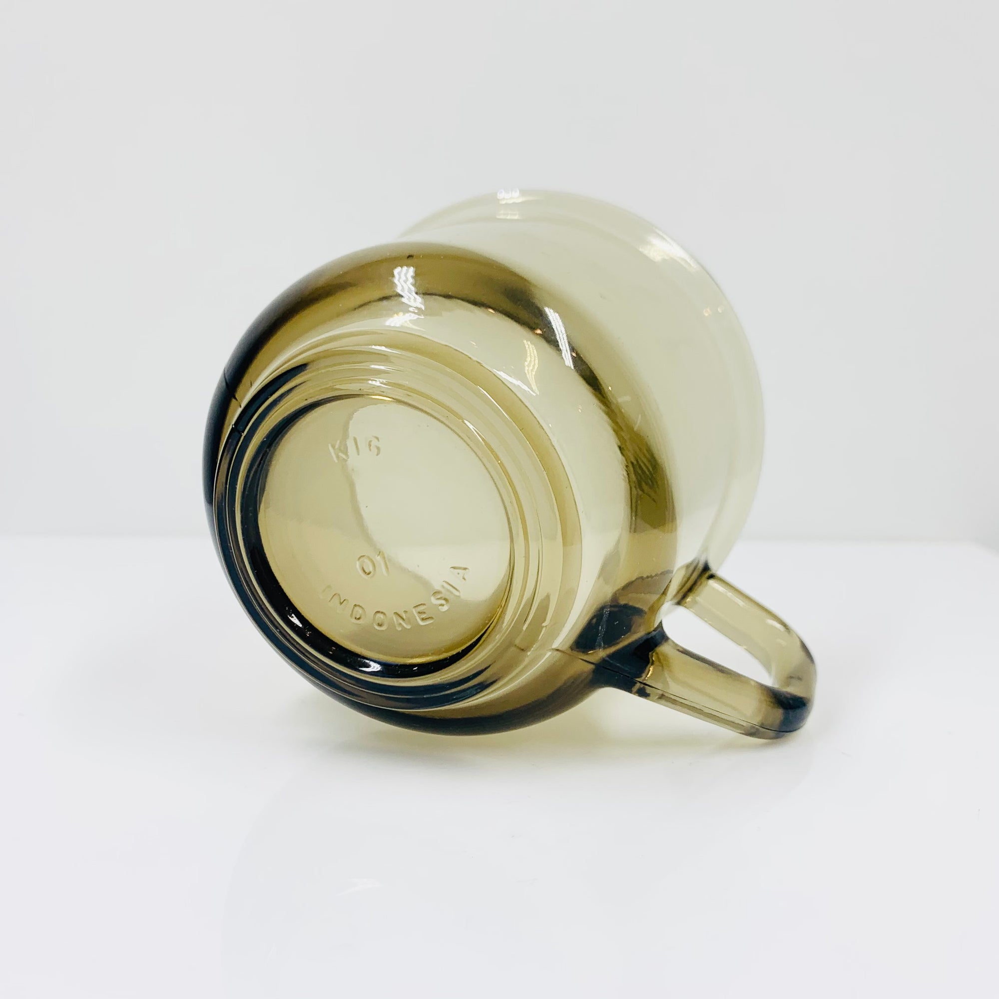 1970s grey temper glass tea/coffee set designed by METRO Indonesia