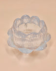 MCM large Kosta Boda glass flower shape tea light holder