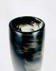 Vintage tall brown resin cylinder vase