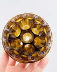 Antique Davidson glass float vase with matching glass flower frog