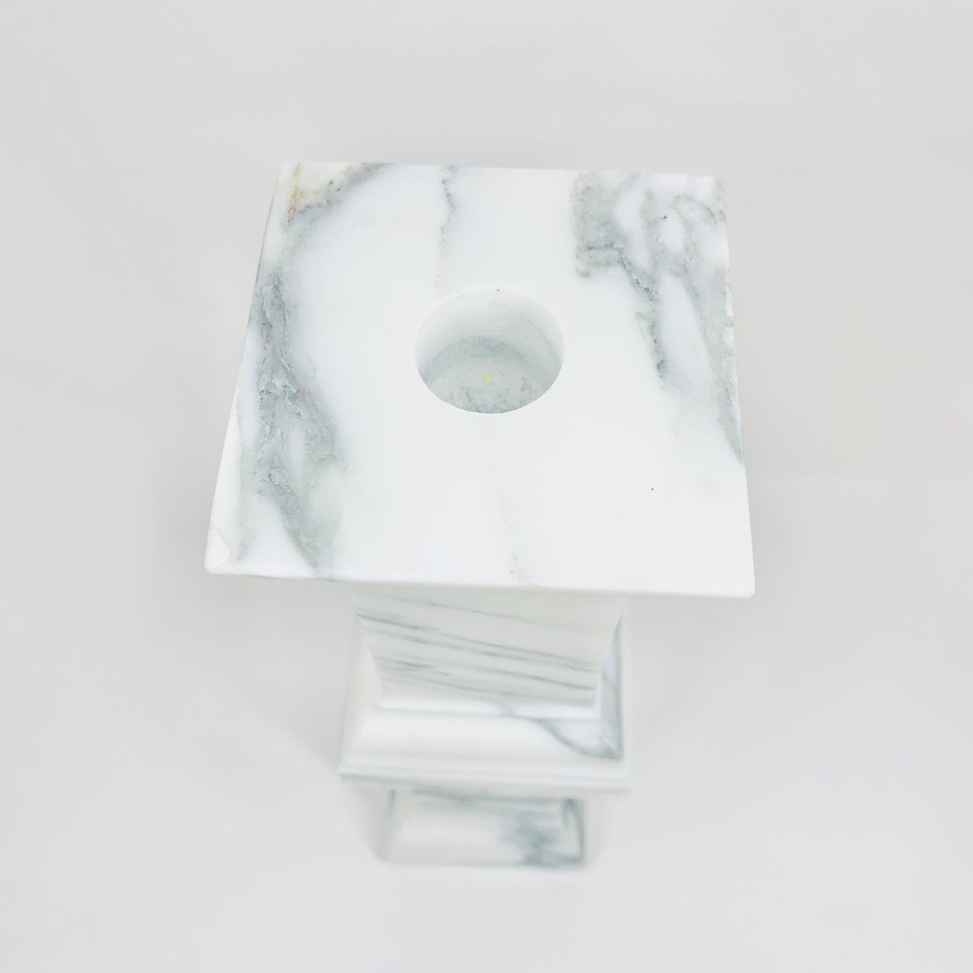 Antique Art Deco solid marble candle holders