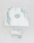 Antique Art Deco solid marble candle holders