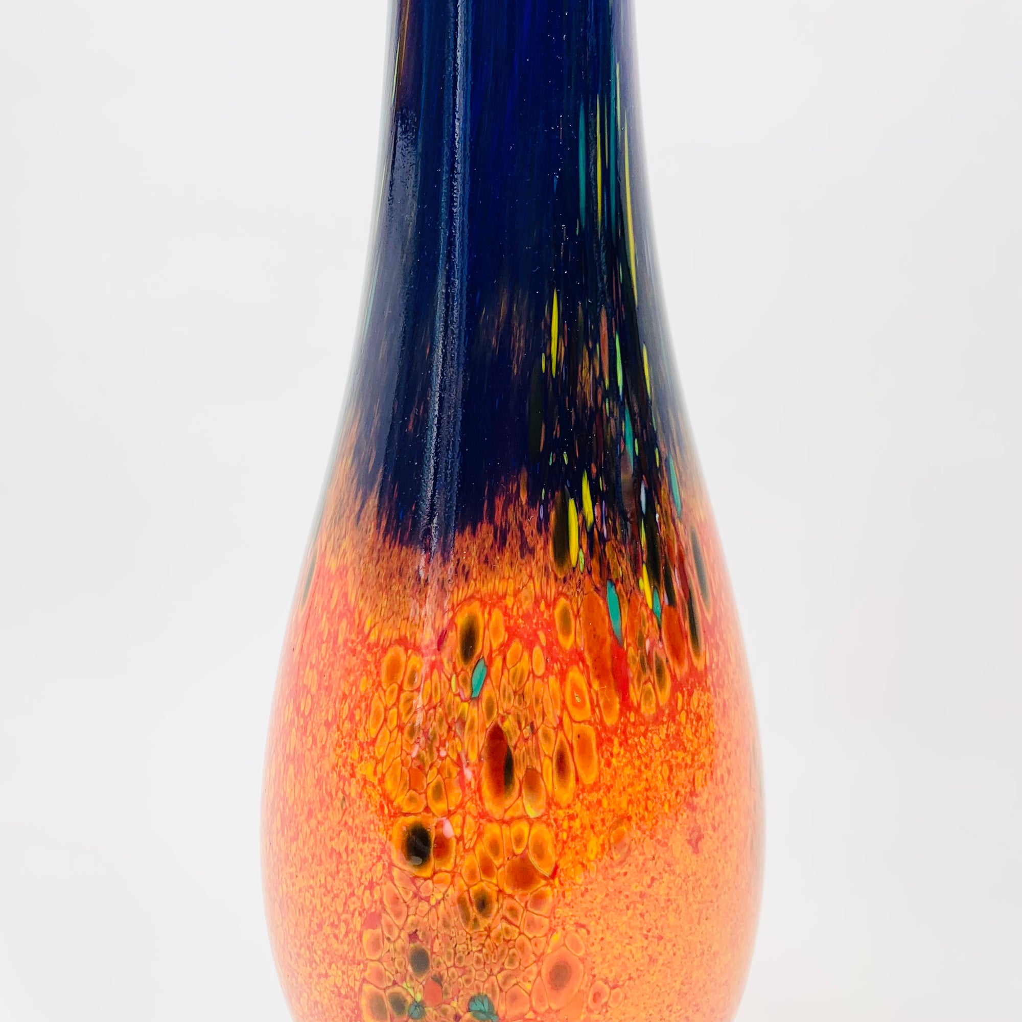 Vintage mouth blown art glass Outback series vase by Australian artist Eamonn Vereker