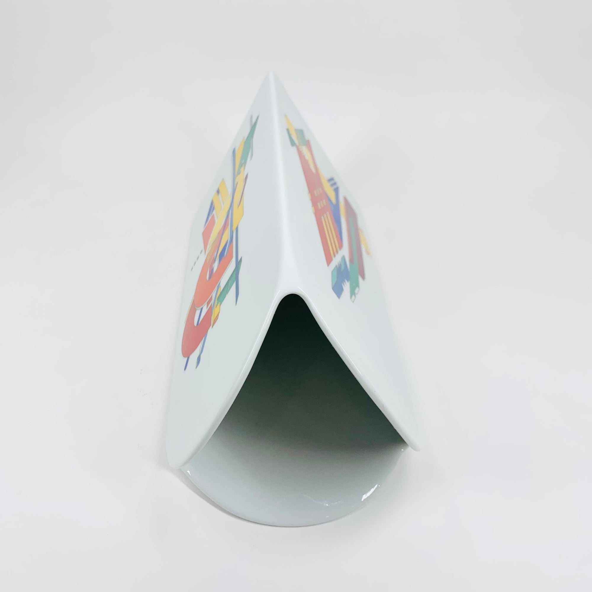 1980s Memphis Rosenthal Studio Line happiness porcelain vase by Morandini