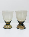 Rare MCM Orrefors brown liqueur glasses