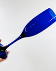 Vintage Libbey cobalt blue glass champagne flutes