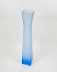 MCM hand made blue satin glass vase