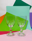 MCM clear wine glasses/goblets