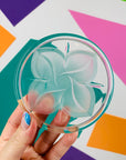 Rare vintage French Durand pressed satin glass pin dish/coaster