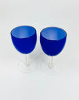 MCM cased cobalt blue wine/cocktail glasses
