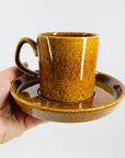 1960s Suffolk Wattlefield brown pottery coffee/tea set