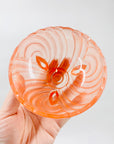 Antique Art Deco colour flashed glass small/dessert bowl