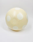 1980s Australian studio beige pottery vase with white polka dots