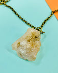 Vintage necklace with hand made crystal pendant