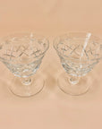 Antique English Webb cut crystal coupe/cocktail glasses
