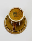 1960s Suffolk Wattlefield brown pottery coffee/tea set