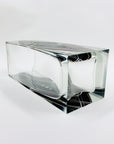 Extremely rare antique Art Deco black and ruby enamel rectangular glass vase by Karl Palda