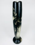 Vintage tall brown resin cylinder vase