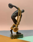 1980s gold plated with Swarovski crystals pendant necklace