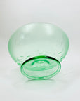 1970s footed green pressed glass comport/fruit bowl