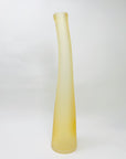 Rare vintage Villeroy & Boch slanted amber satin glass bottle vase