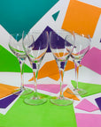 1940s short bowl glass champagne coupe