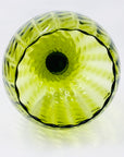 Midcentury tall green glass comport with twist stem