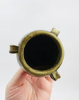 Midcentury hand glazed Australian stonewash mini pottery amphora