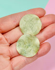 1970s Italian triple gold plated enamel button stud earrings
