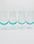 Rare MCM turquoise short stem small wine glasses