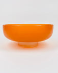 Extremely rare Midcentury Italian orange satin glass canister with minaret lid