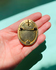 Antique hand painted Limoges porcelain pendant brooch