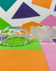 Vintage Holmegaard scallop rim glass bowl