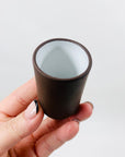 Rare Midcentury Japanese brown pottery condiment set