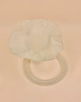 Art Deco white satin glass flower-shaped posy vase
