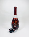 Extremely rare antique cut cameo Hock harlequin crystal wine glasses starburst pattern