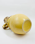 Midcentury hand made West German drip glaze brown beige pottery jug/vase