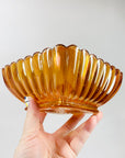 1940s carnival pressed glass square bowl