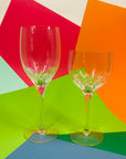 Extremely rare vintage Orrefors fine hand cut crystal wine glasses