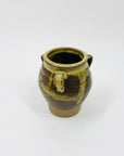 Midcentury hand glazed Australian stonewash mini pottery amphora