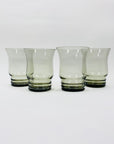Rare MCM grey glass water tumblers