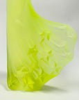 Art Deco reproduction of Lalique Nude with star bangle cape figurine in uranium glass