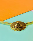 Rare 1970s gold plated Bijoux mesh hook belt
