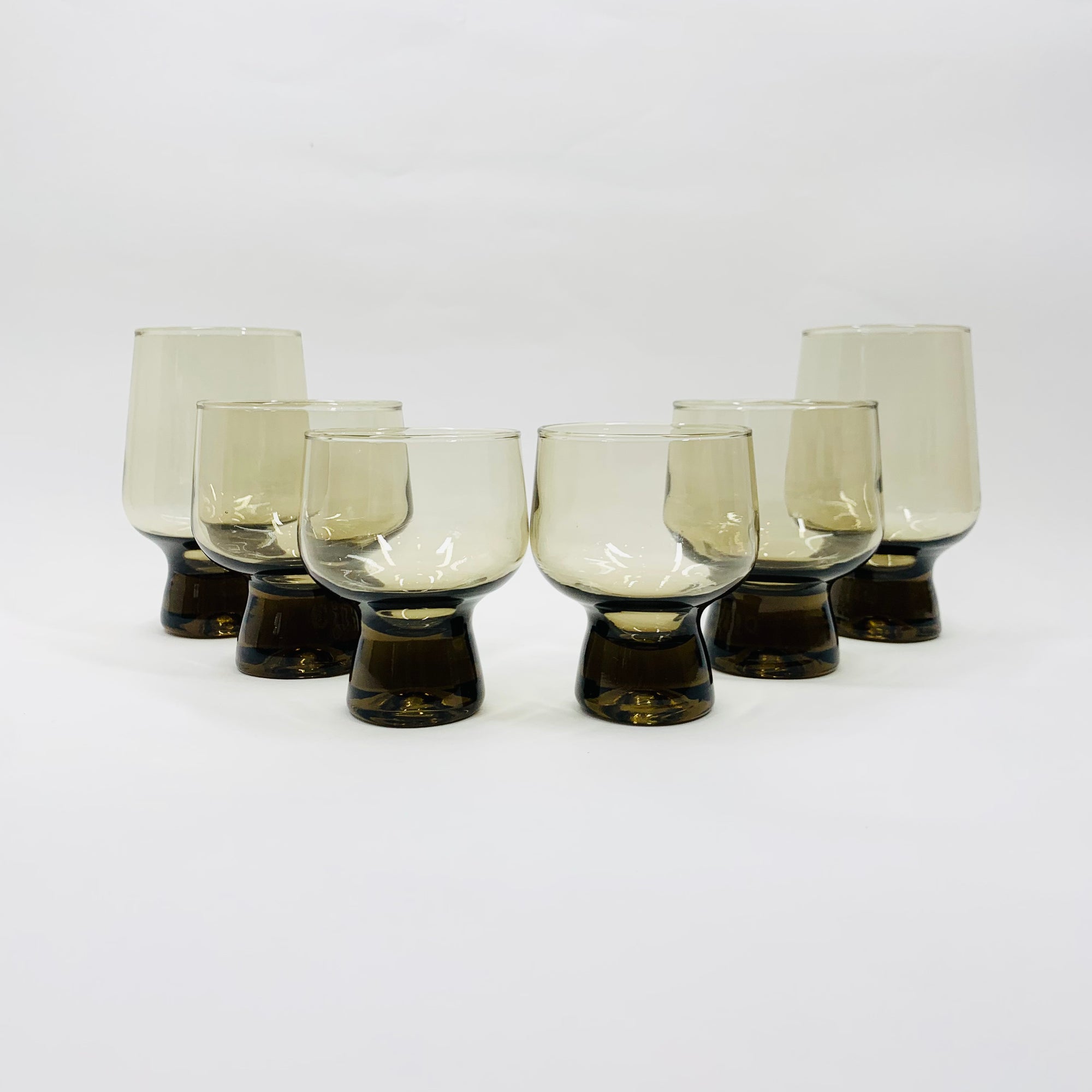 1950s POLISH GREY GLASS PAPERWEIGHT COUPE