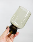 1950s POLISH GREY GLASS PAPERWEIGHT COUPE