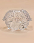 MCM large Kosta Boda glass flower shape tea light holder