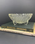Antique Art Deco footed pressed glass salad/fruit bowl